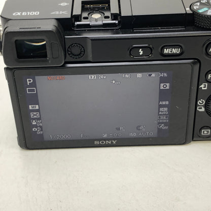 Sony Alpha a6100 24.2MP Mirrorless SLR Digital Camera W/ 16-50mm Lens