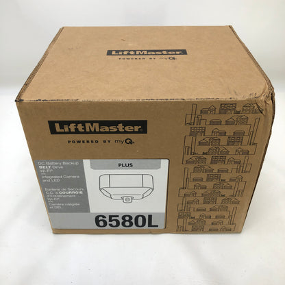 New LiftMaster 6580L Plus Belt Drive Smart Garage Door Opener Wi-Fi Camera Battery