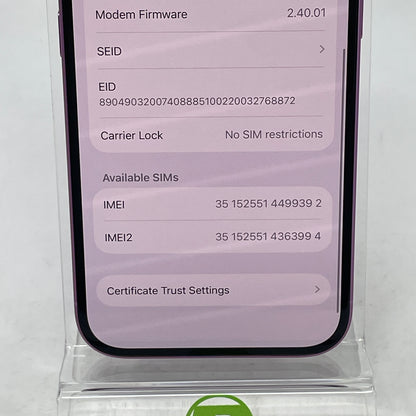 Factory Unlocked Apple iPhone 16 128GB Pink MYAR3LL/A