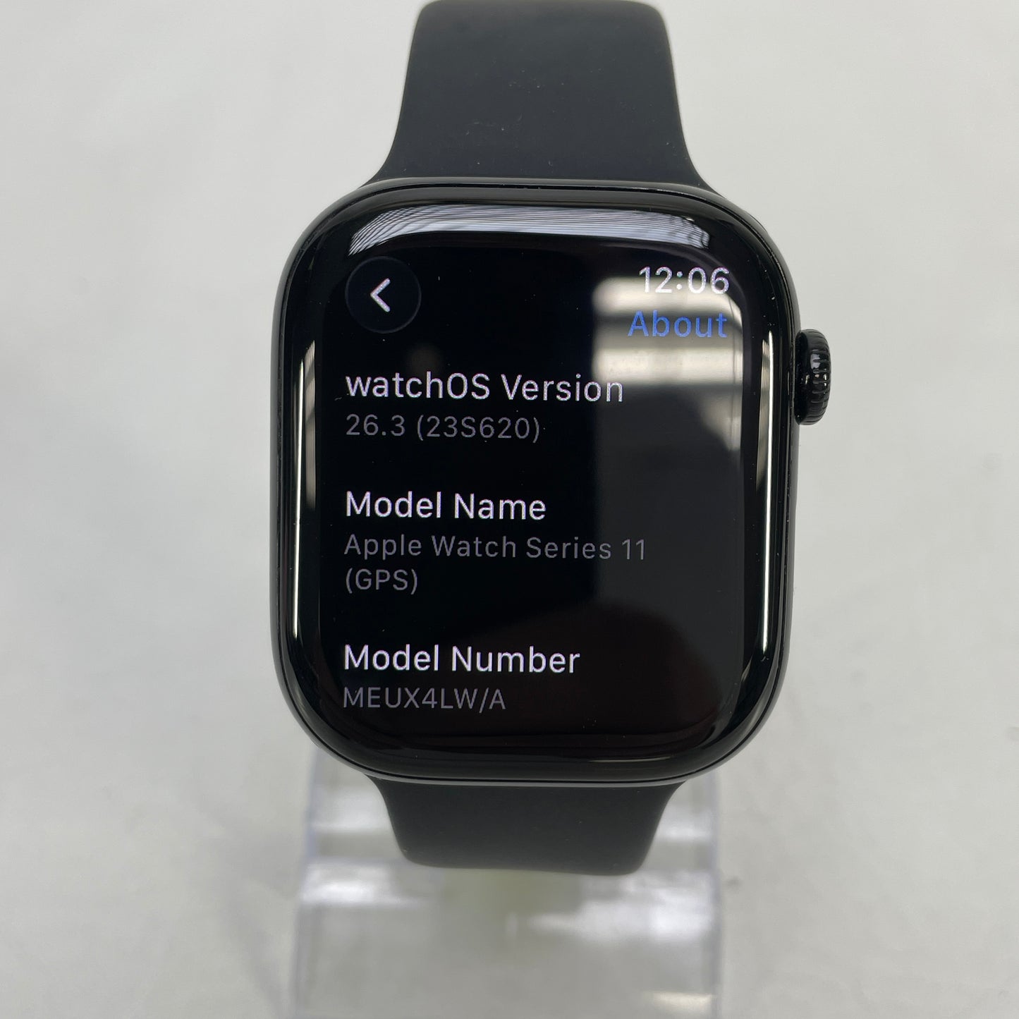 GPS Only Apple Watch Series 11 46MM Jet Black Aluminum Black Sport Band MEUX4LW/A