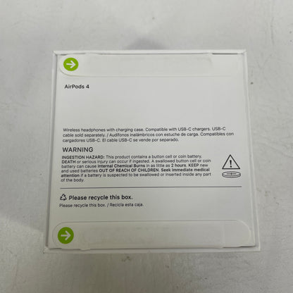 New Apple AirPods 4th Gen with Charging Case A3053 A3050 A3058 MXP63LL/A