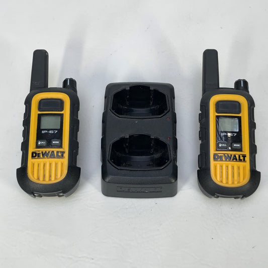 Dewalt Heavy Duty IP67 Waterproof Two-Way Radios Walkie Talkies Pair w/ Charger