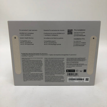 New Google Nest Learning Thermostat 4th Gen & Sensor 2nd Gen