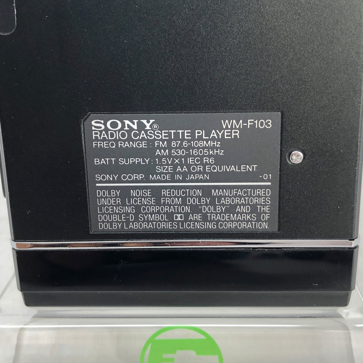 Sony Walkman Portable Cassette Player & Radio WM-F103