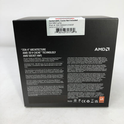 New AMD Ryzen 5 7600X3D 4.10GHz 6 Core 100-100001721WOF 12 Thread AM5