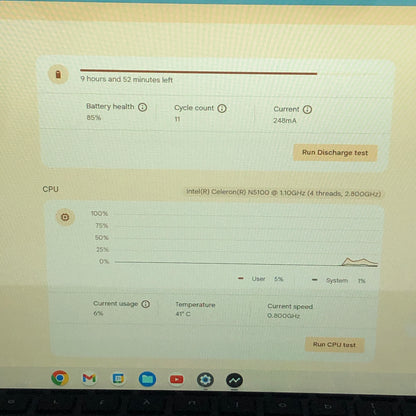 Dell Inspiron Chromebook 3110 2-IN-1 11.6 Celeron N5100 0.800Ghz 8GB RAM 64GB eMMC