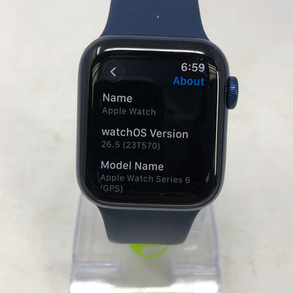 GPS Only Apple Watch Series 6 40MM Aluminum Dark Blue Sport Loop MG143LL/A