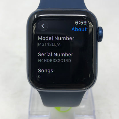 GPS Only Apple Watch Series 6 40MM Aluminum Dark Blue Sport Loop MG143LL/A
