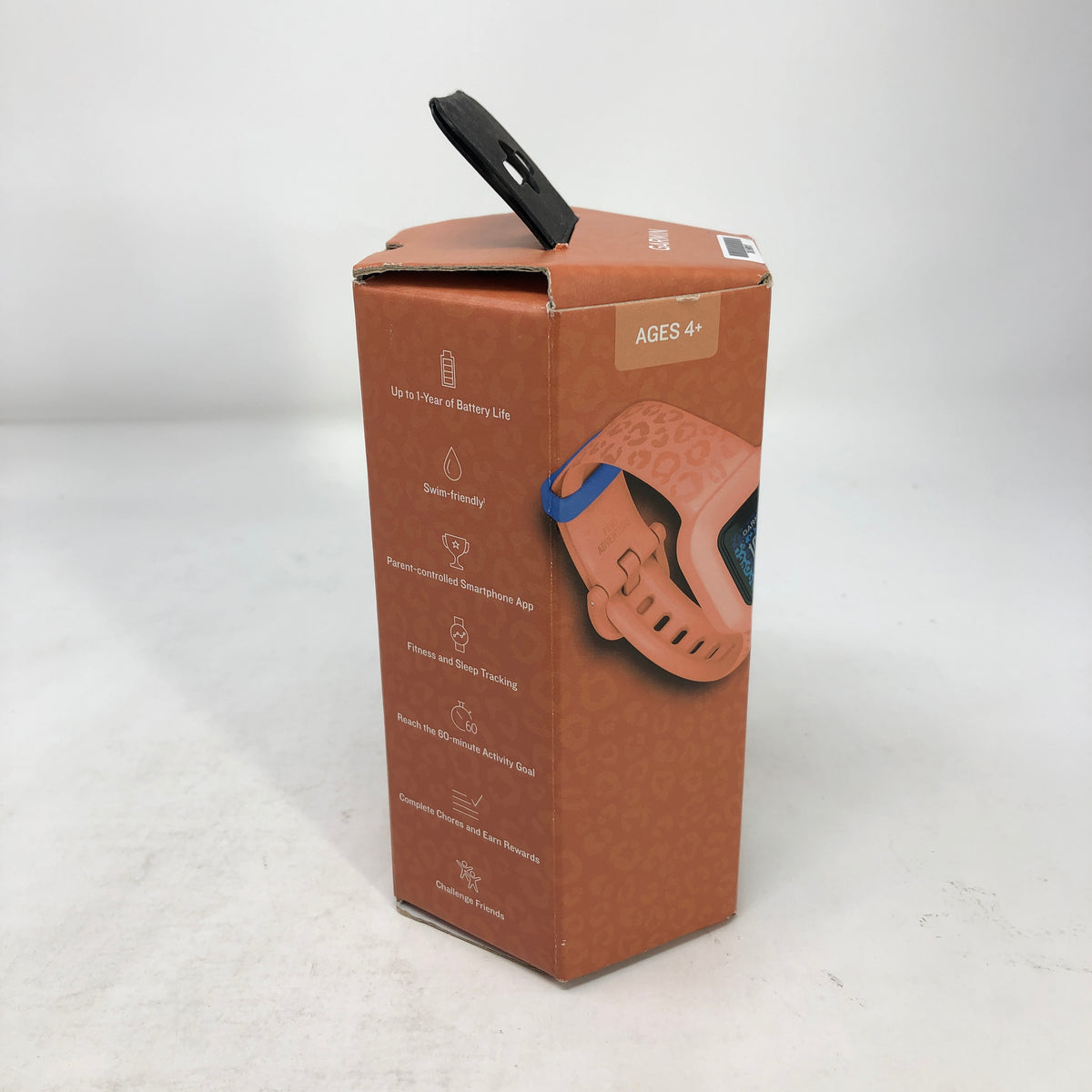 New Garmin Vivofit Jr. 3 Kids Fitness Tracker Peach Leopard