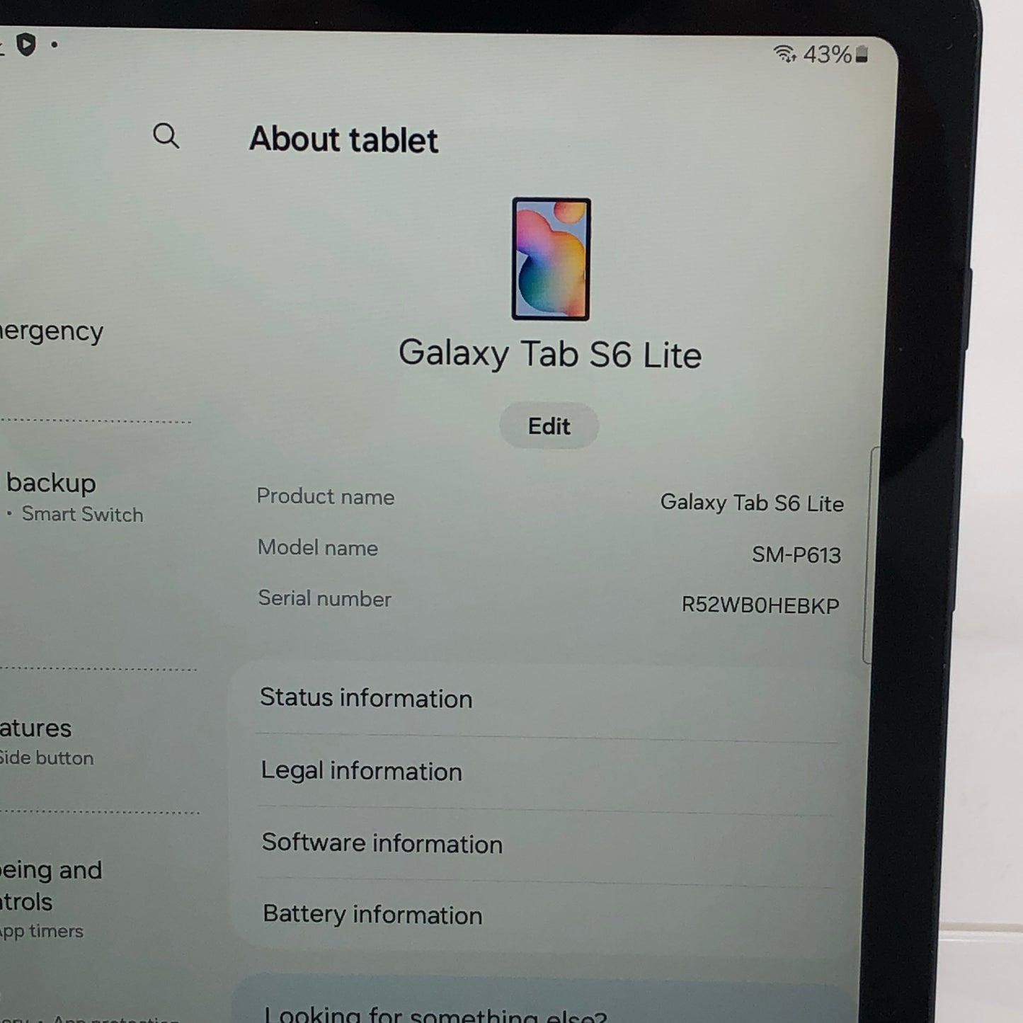 WiFi Only Samsung Galaxy Tab S6 Lite 10.4" 128GB Black SM-P613