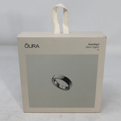  Oura Ring 5 Size 8 Activity Tracker Silver JZ90-61403-08
