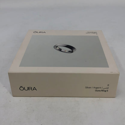  Oura Ring 5 Size 8 Activity Tracker Silver JZ90-61403-08