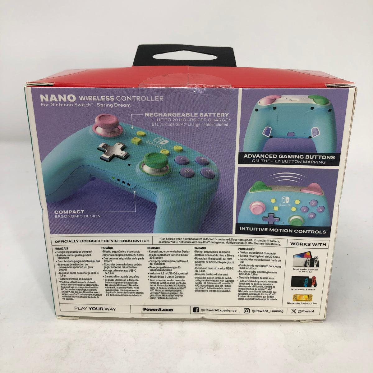 New PowerA Nano Enhanced Wireless Controller Nintendo Switch Spring Dream Teal 