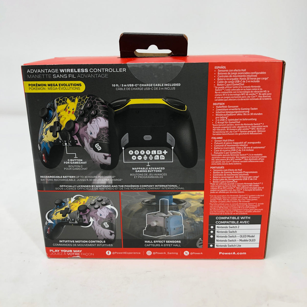 NEW PowerA Advantage Wireless Controller Nintendo Switch 2 Pokemon