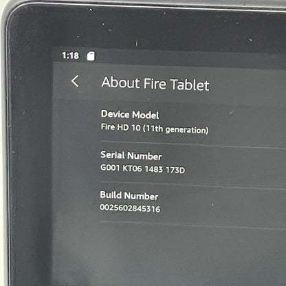 WiFi Only Amazon Kindle Fire HD 10 11th Gen 32GB Black T76N2B