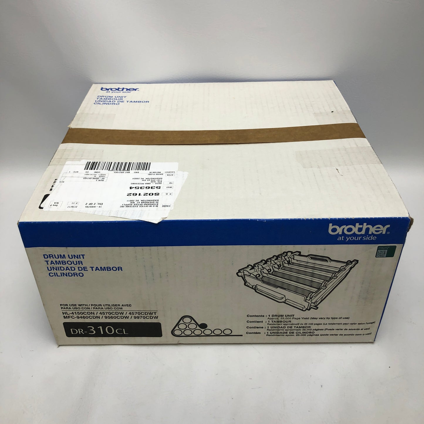 New Genuine Brother DR-310CL Black Drum Unit OEM HL-4150CDN MFC-9460CDN 25k