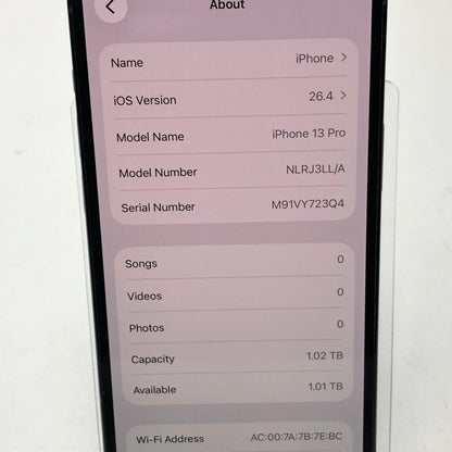 Factory Unlocked Apple iPhone 13 Pro 1TB Sierra Blue NLRJ3LL/A