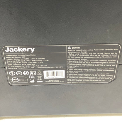 Jackery Explorer 290 Portable Power Station 290Wh 200W HTE032290 Tested Working