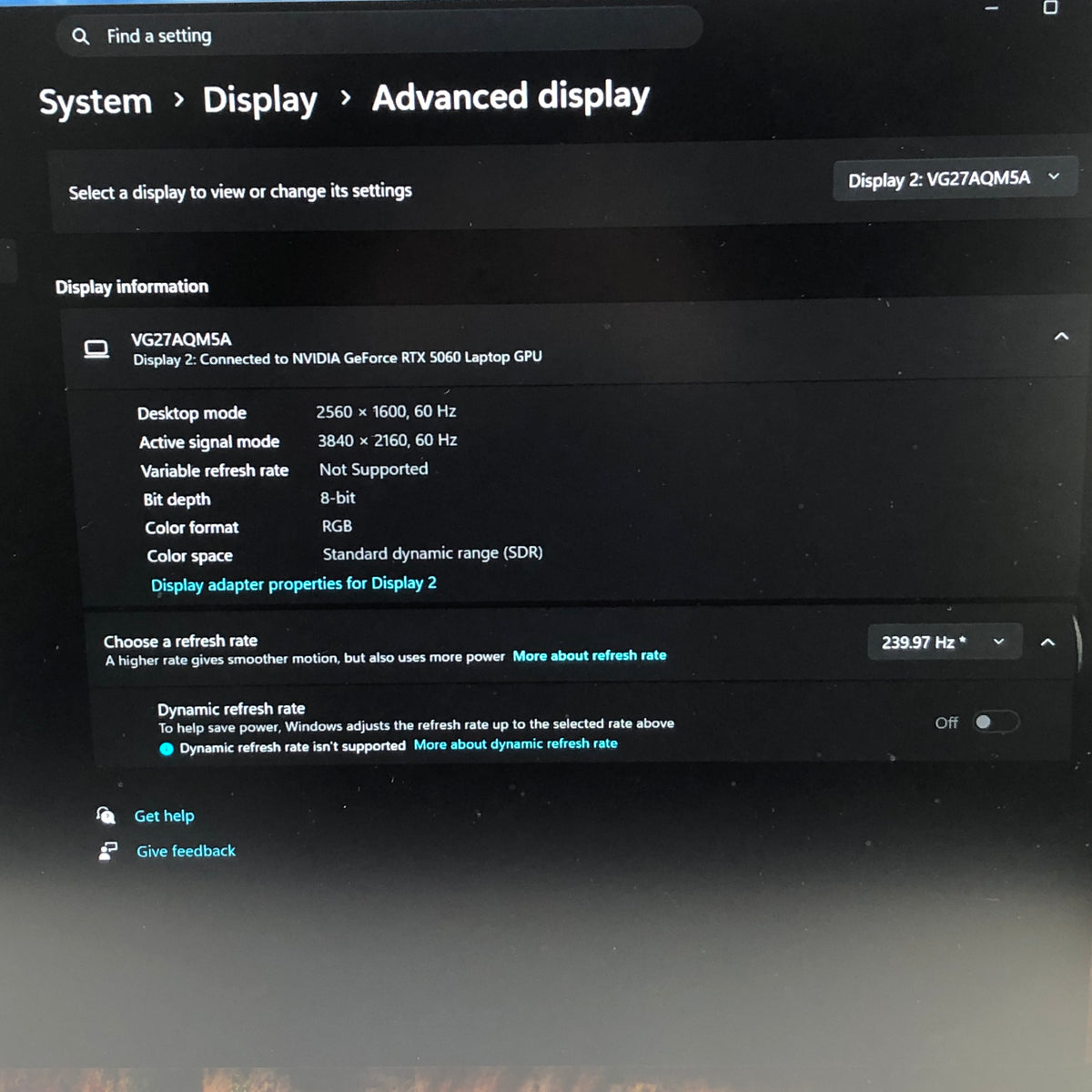 ASUS 27" VG27AQM5A Flat LED-Backlit LCD IPS Gaming Monitor