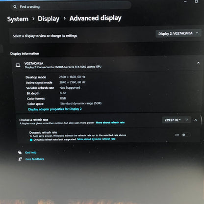 ASUS 27" VG27AQM5A Flat LED-Backlit LCD IPS Gaming Monitor