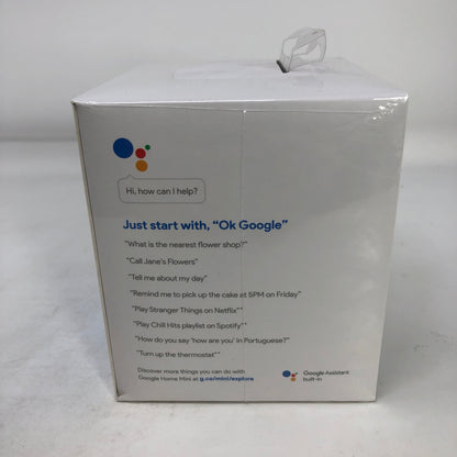 New Google Home Mini Smart Speaker Chalk GA00210-US