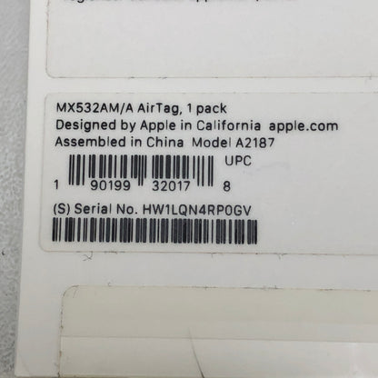 New Apple AirTag (1st Gen) White MX532AM/A