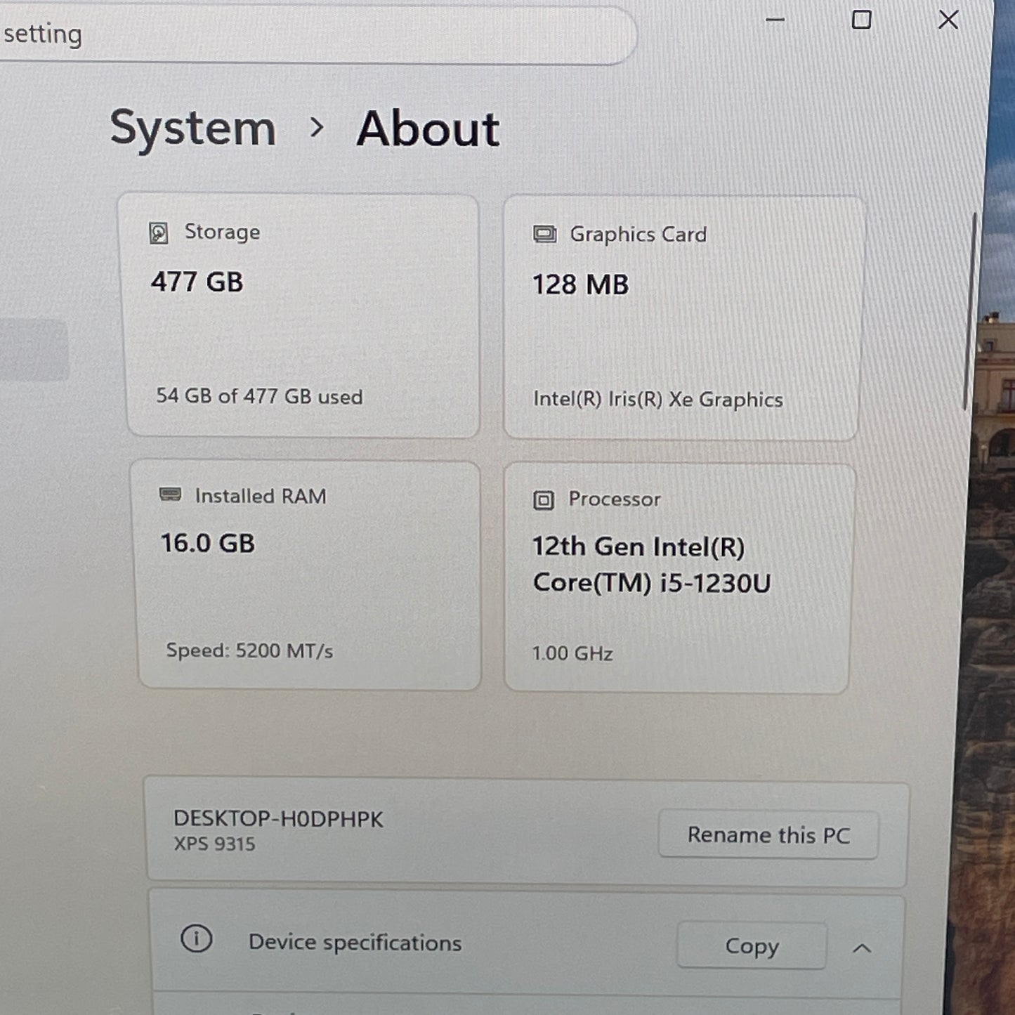 Dell XPS 9315 13.4" i5-1230U 1.0GHz 16GB RAM 512GB SSD