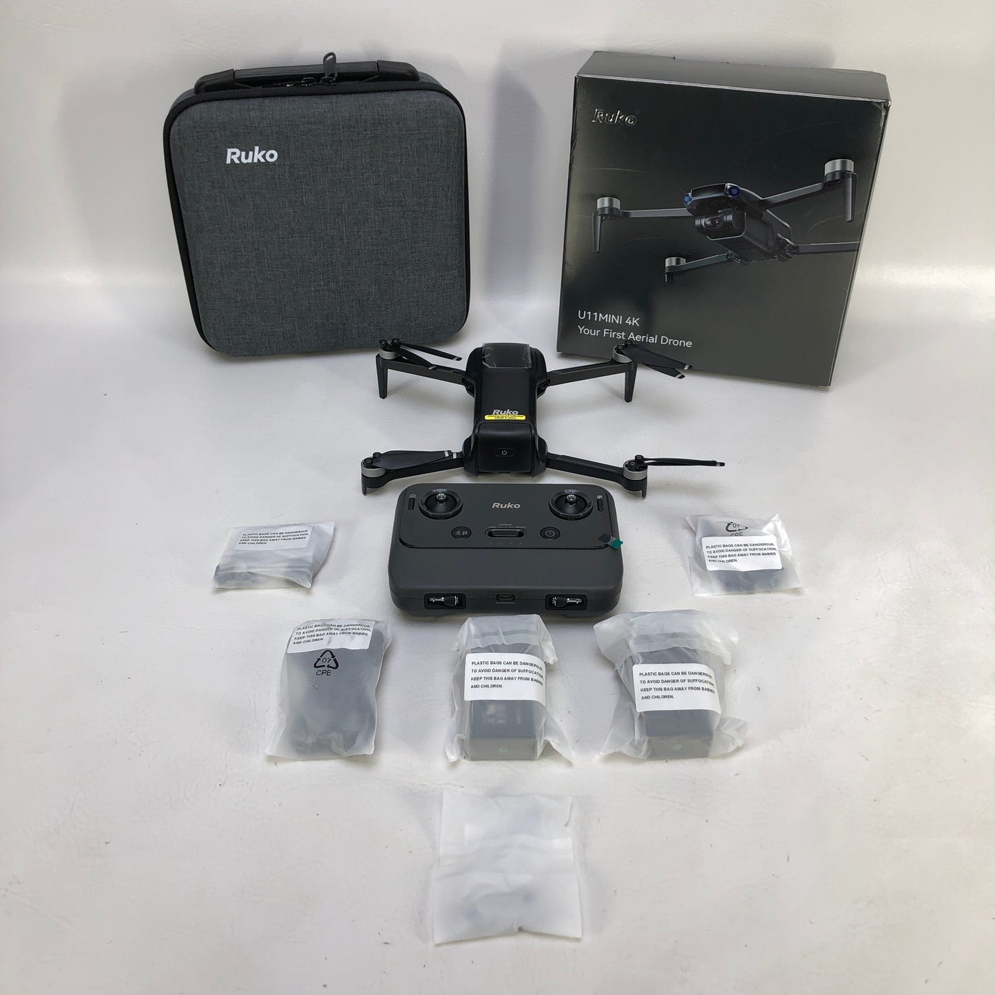 Ruko U11MINI 4K GPS Drone Bundle w/Case & 2 Batteries