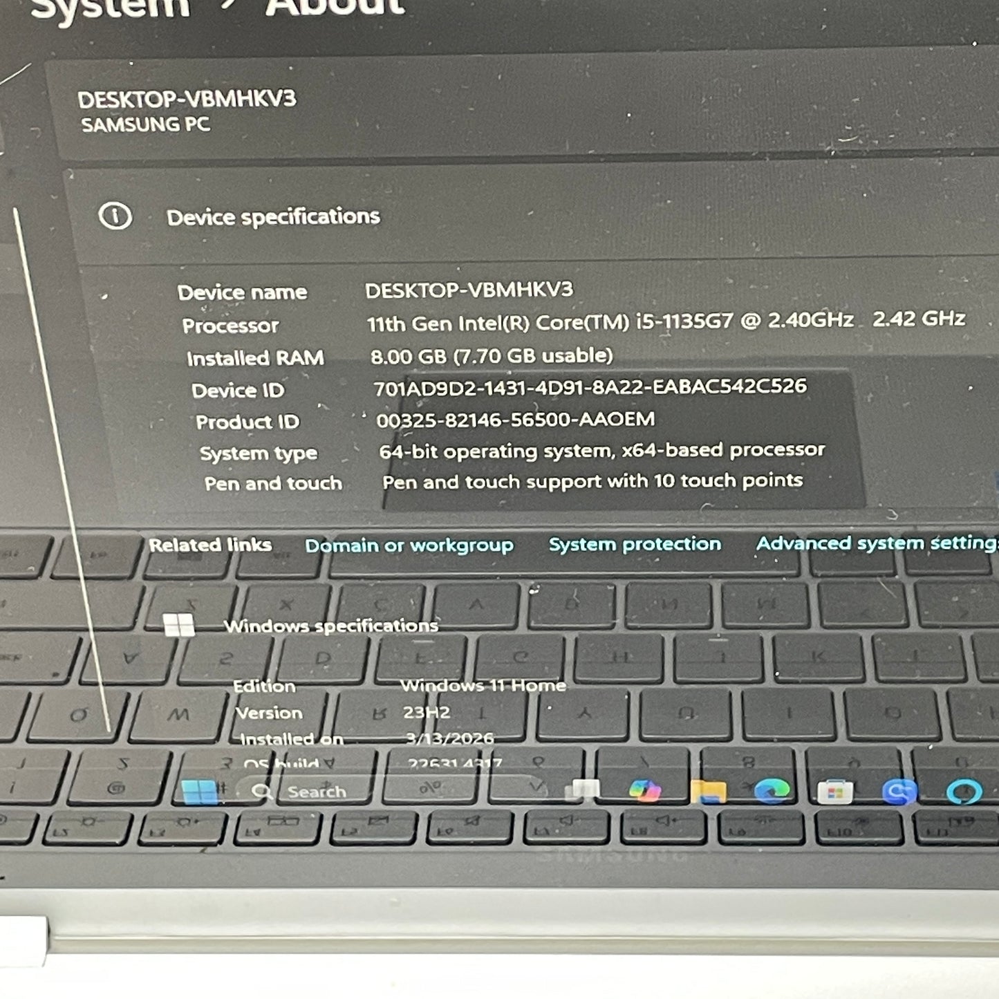 Samsung Galaxy Book Flex2 Alpha NP730QDA 13.3" i5-1135G7 2.4GHz 8GB RAM 256GB 