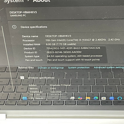 Samsung Galaxy Book Flex2 Alpha NP730QDA 13.3" i5-1135G7 2.4GHz 8GB RAM 256GB 