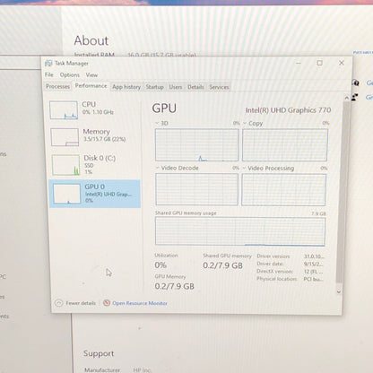 HP Z2 Tower G9 Workstation Core i5-12500 3.00GHz 16GB RAM 512GB SSD