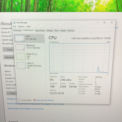 HP Z2 Tower G9 Workstation Core i5-12500 3.00GHz 16GB RAM 512GB SSD