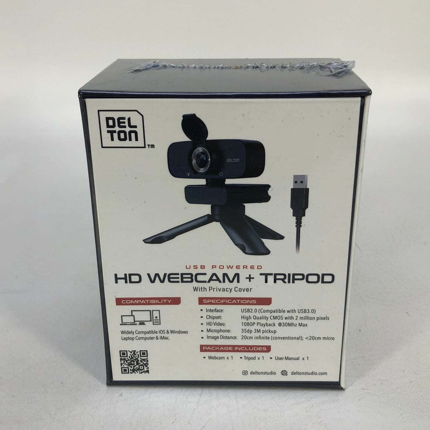 New DELTON HD Webcam 1080p 30 fps Webcam DCAM24BK