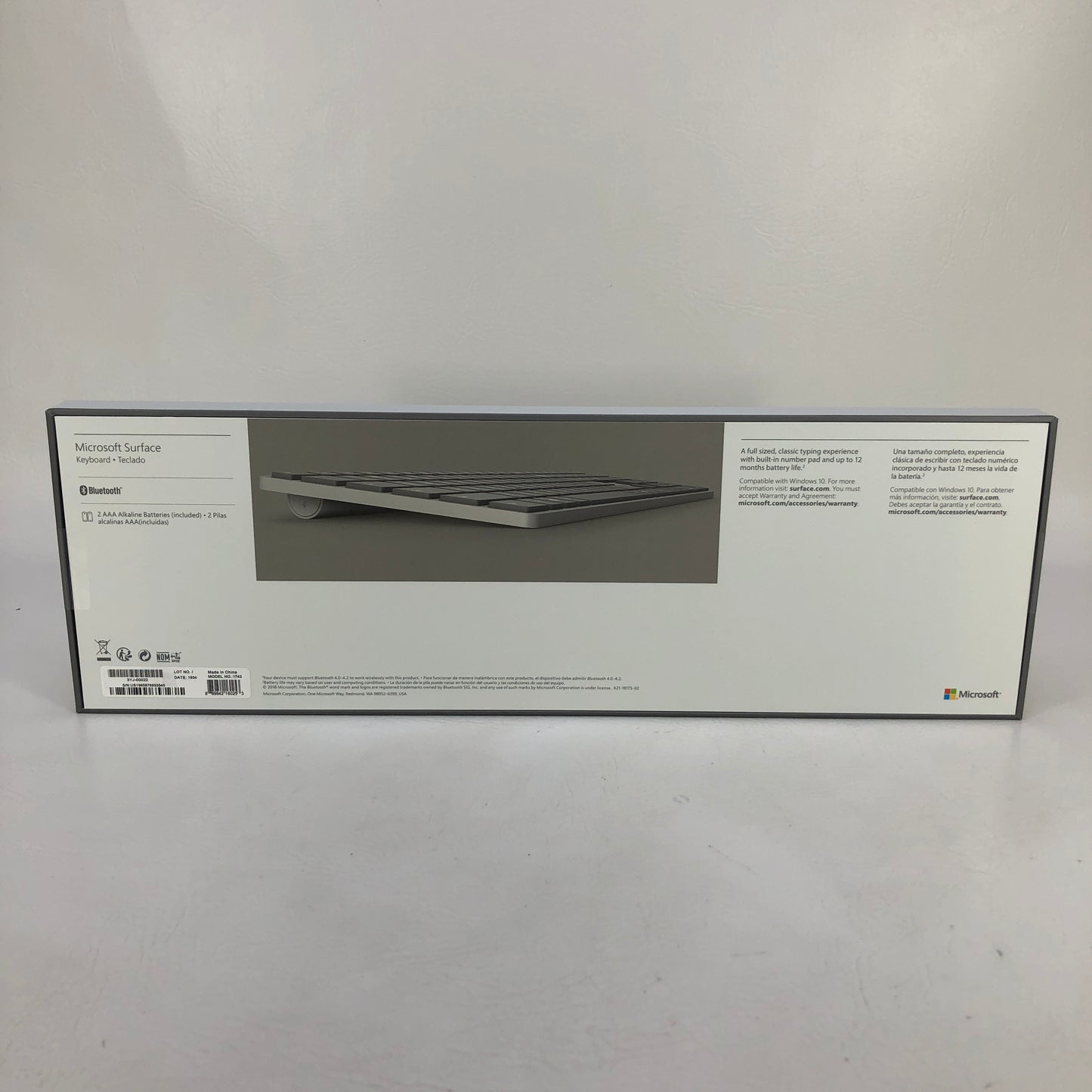 New Microsoft 1742 3YJ-00022 Wireless Keyboard Gray
