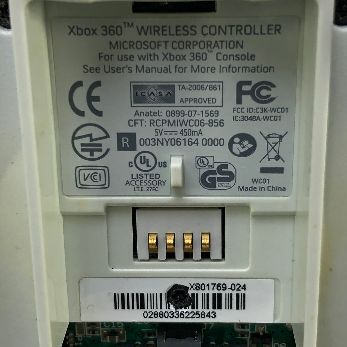 Microsoft Xbox 360 Wireless Controller White
