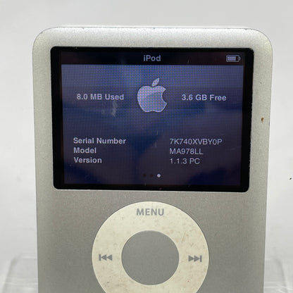 Apple iPod Nano 3rd Gen 4GB Silver MA978LL