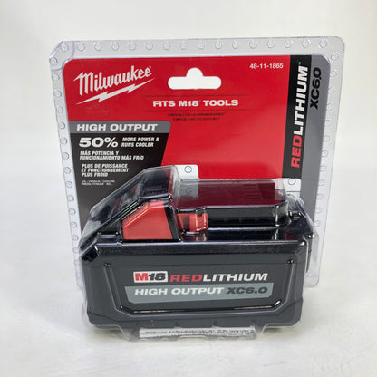 New Milwaukee M18 18V Lithium-Ion Battery Pack 6.0Ah 48-11-1865