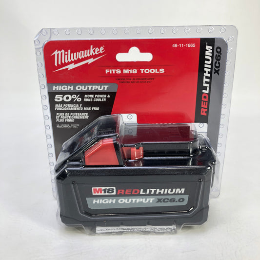 New Milwaukee M18 18V Lithium-Ion Battery Pack 6.0Ah 48-11-1865