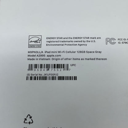 WiFi Only Apple iPad mini (A17 Pro) 128GB Space Gray MXPN3LL/A