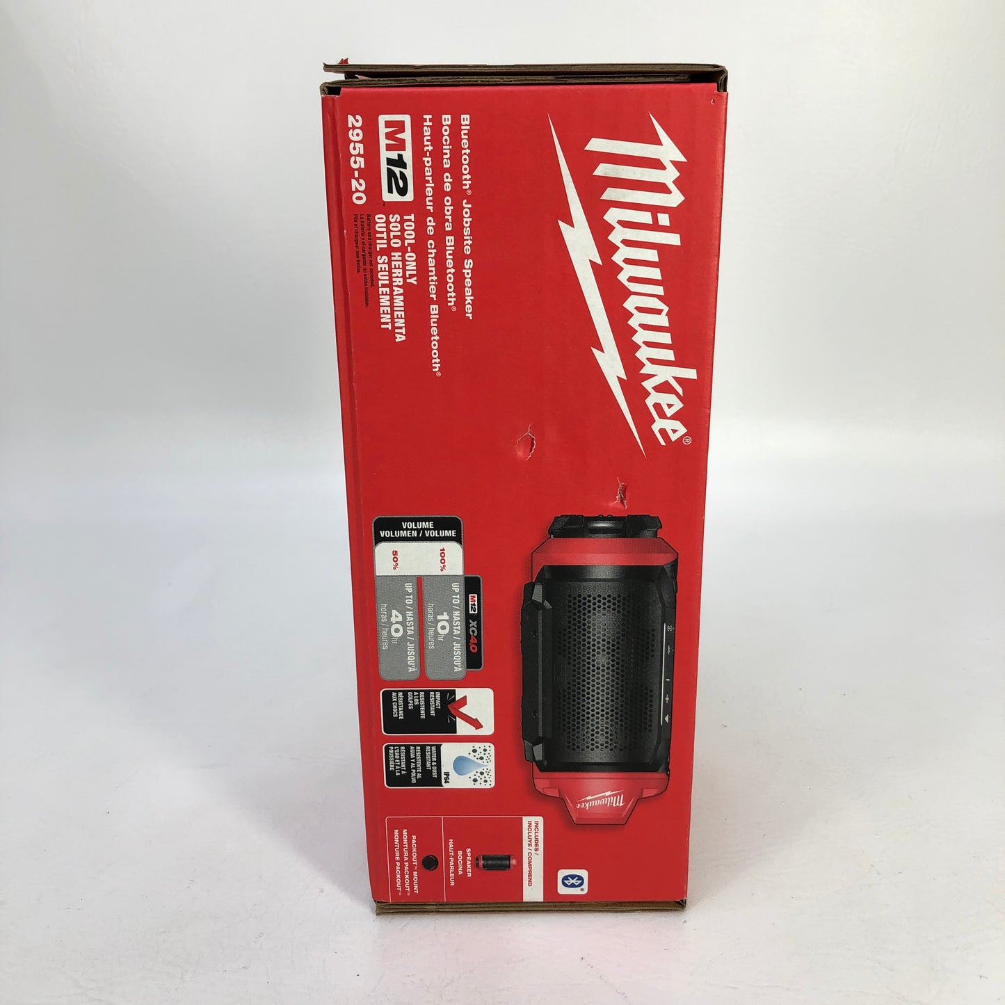 New Milwaukee M12 PACKOUT Bluetooth Jobsite Mini Speaker 2955-20