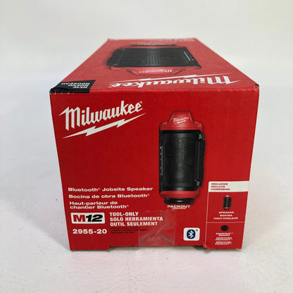 New Milwaukee M12 PACKOUT Bluetooth Jobsite Mini Speaker 2955-20