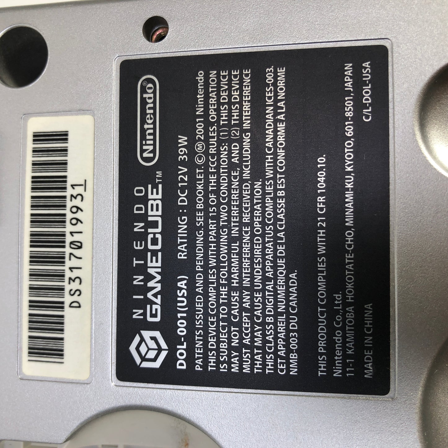 Nintendo GameCube Console Gaming System DOL-001 Silver