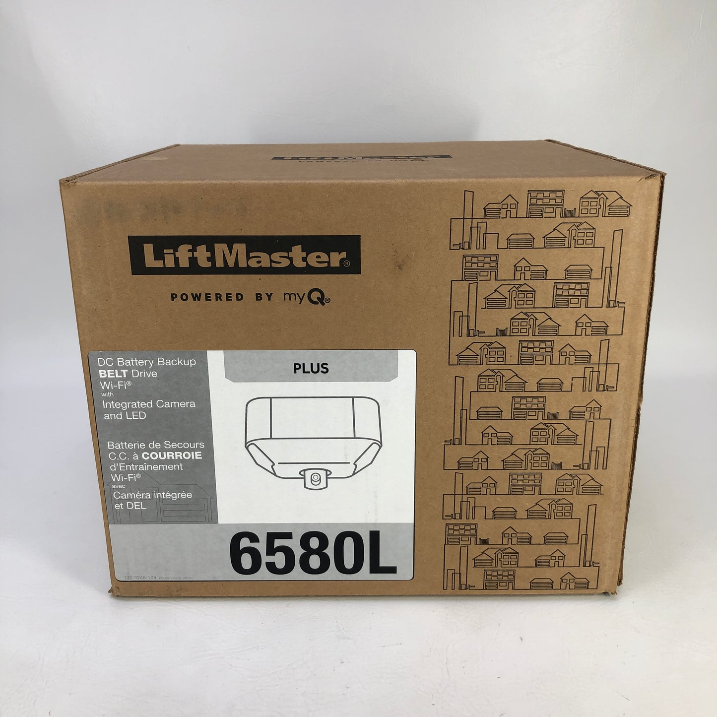 New Liftmaster 6580L1HPs DC Belt Garage Door Opener w/ Camera & Battery Backup