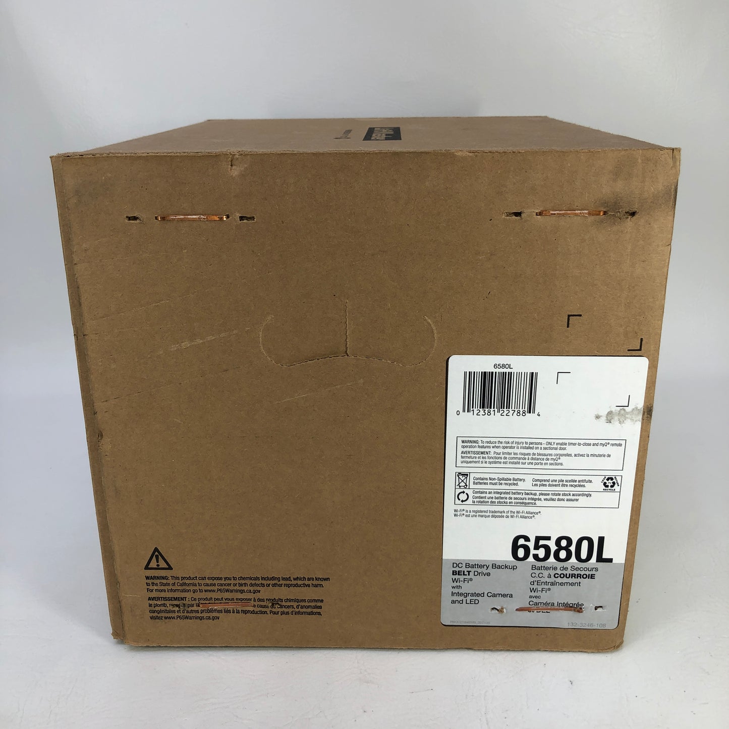 New Liftmaster 6580L1HPs DC Belt Garage Door Opener w/ Camera & Battery Backup