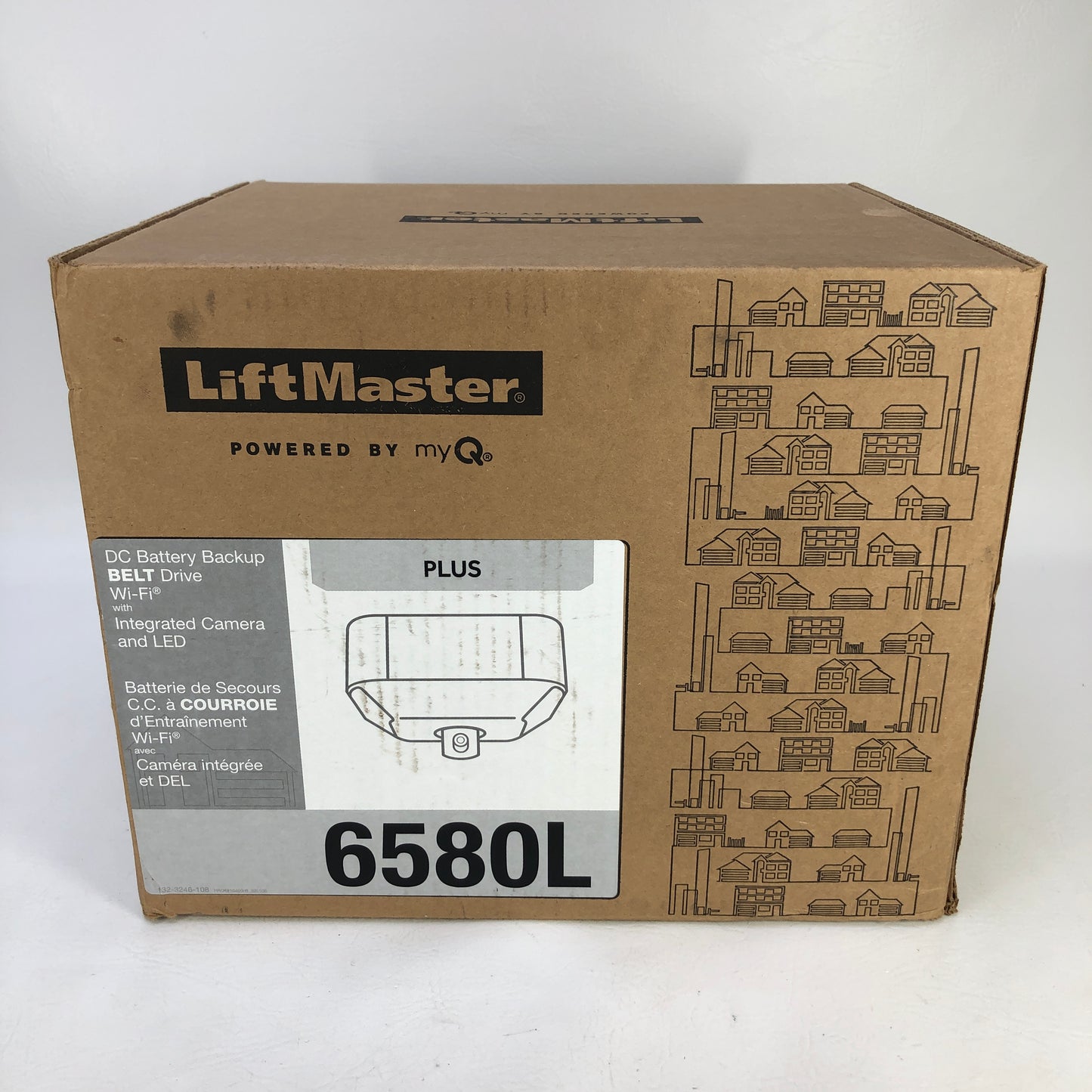 New Liftmaster 6580L1HPs DC Belt Garage Door Opener w/ Camera & Battery Backup
