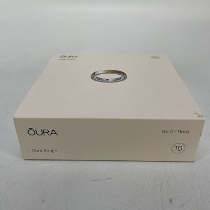 New Oura Ring 4 Size 10 Activity Tracker Gold JZ90-54216-10
