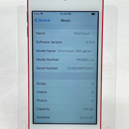 Apple iPod Touch 6th Gen 16GB Red PKH82LL/A