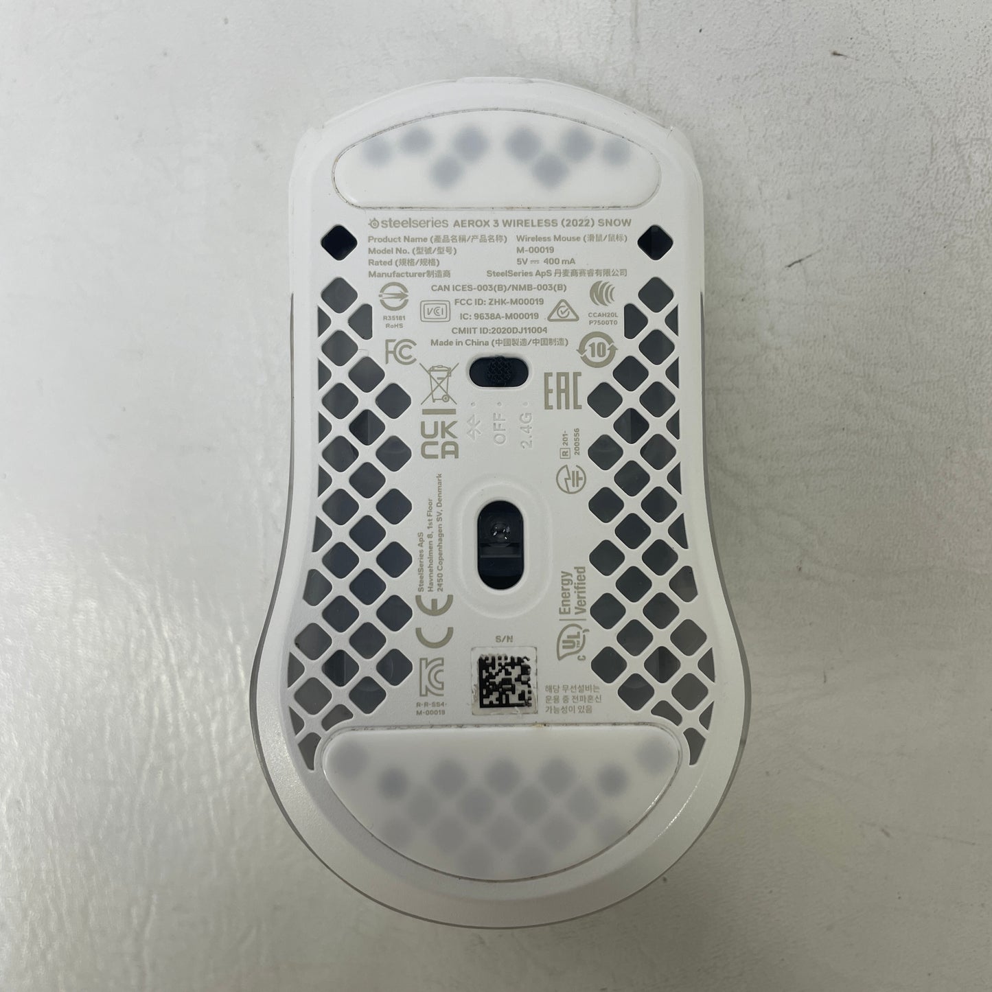 SteelSeries Aerox 3 Wireless Gaming Mouse M-00019 White