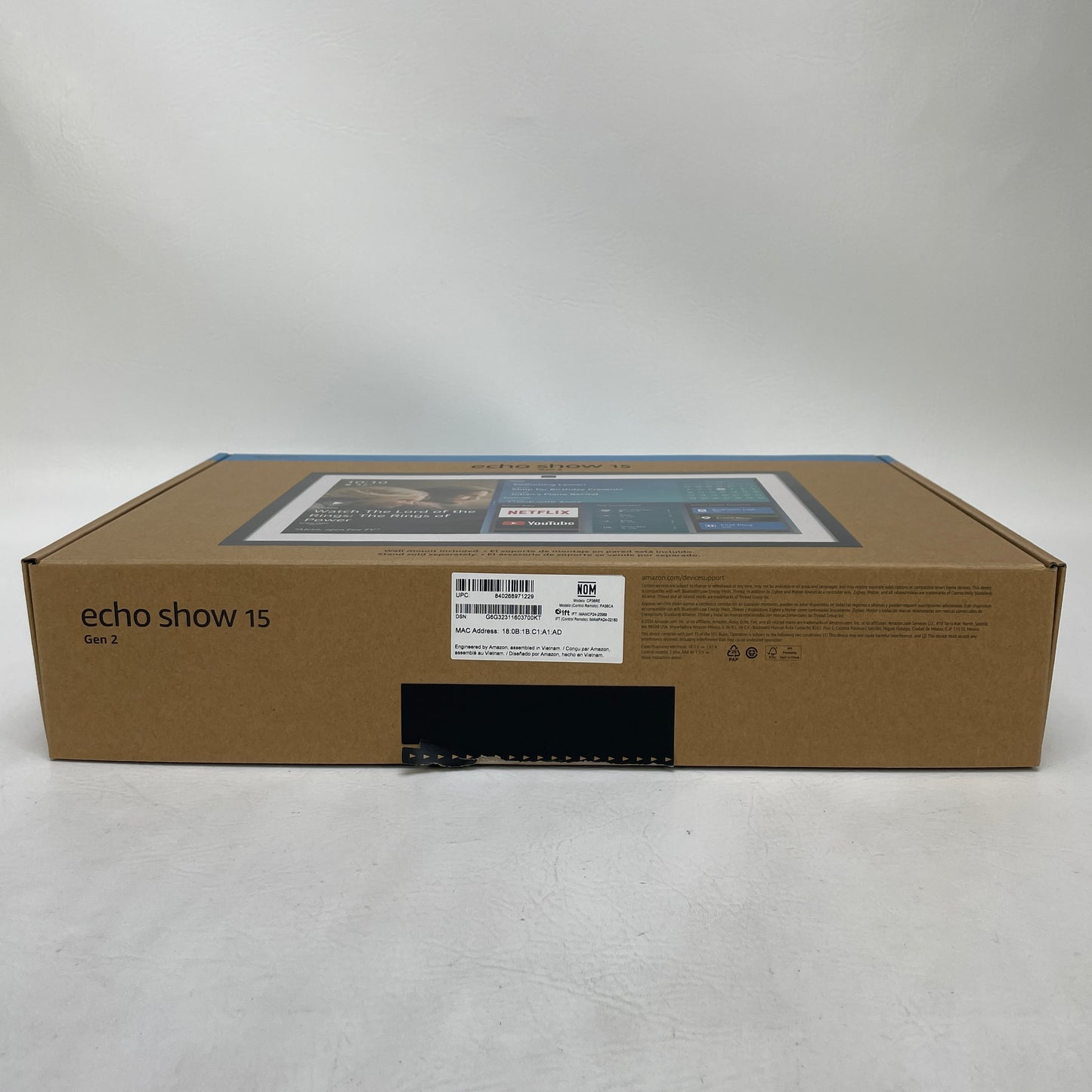 New Amazon Echo Show 15 Gen 2 Smart Display Speaker Alexa Voice Touch Wi-Fi Bluetooth