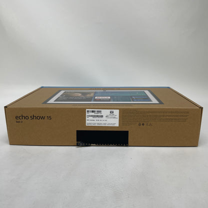 New Amazon Echo Show 15 Gen 2 Smart Display Speaker Alexa Voice Touch Wi-Fi Bluetooth